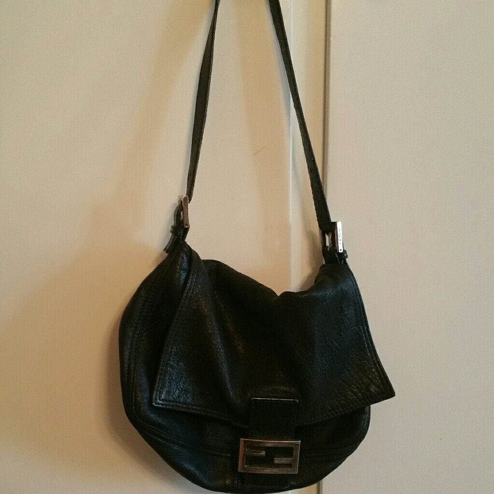 Fendi medium leather hobo bag.